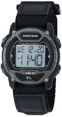 Armitron Unisex-Erwachsene Digital Quarz Uhr mit Nylon Armband 45/7004GBK von Armitron
