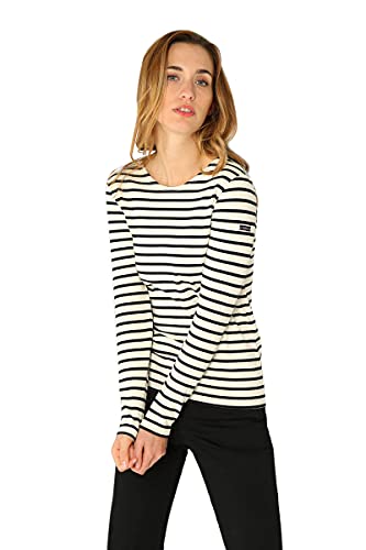 Armor Lux Damen 4277 T Shirt, Mehrfarbig (Nature/Rich Navy Bi7), 34 D (Herstellergröße: 2) von Armor Lux