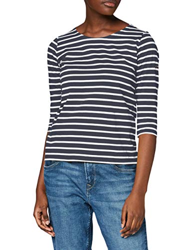 Armor Lux Damen Matrosenshirt mit 3/4-Ärmeln aus leichte Baumwolle T-Shirt, Mehrfarbig (Rich Navy/Blanc Bi8), X-Small (Herstellergröße: 0) von Armor Lux