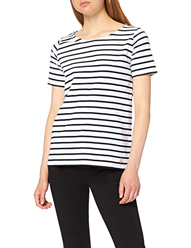 Armor Lux Damen Hoedic T-Shirt, Mehrfarbig (Blanc/Rich Navy Bi9), Large (Herstellergröße: 3) von Armor Lux