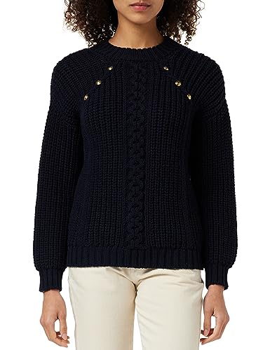 Armor Lux Damen J3 Deauville langärmeliger gedrehten Ärmeln Pullover, Seal, XL von Armor Lux