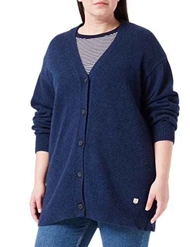 Armor Lux Damen Langes Weste Strickjacke, Denimblau, M EU von Armor Lux