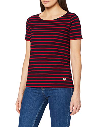 Armor Lux Damen Marinière hoëdic Héritage Femme T-Shirt, Mehrfarbig (Ii9 Rich Navy/Braise Ii9), 40 (Herstellergröße: 3) von Armor Lux