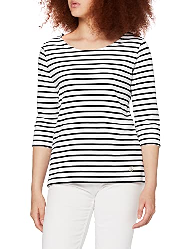 Armor Lux Damen Marinière Guerande Héritage Femme T-Shirt, Weiß/Rich Navy, 38 (Herstellergröße: 2) von Armor Lux