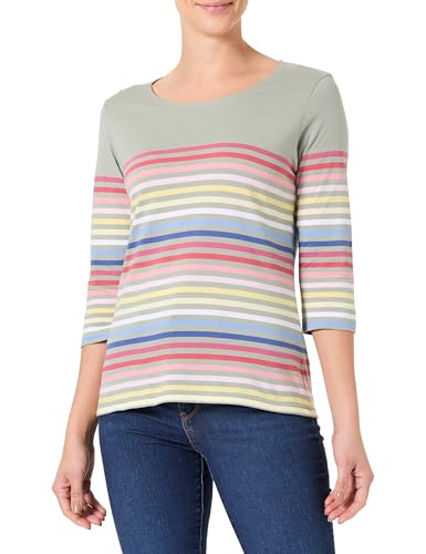 Armor Lux Damen Marinière Légère 10 Couleurs À Manches 3/4 et Col Bateau Femme Pullover, Mehrfarbiger Vein Ruz Shadow, Medium von Armor Lux