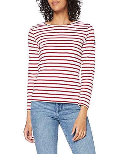 Armor Lux Damen Marinière Lesconil T-Shirt, Weiß (Blanc/Braise 320), 42 (Herstellergröße: 3) von Armor Lux