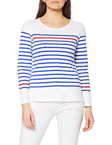 Armor Lux Damen Marinière empart Femme Langarmshirt, Weiß (Pm8 Blanc/Etoile/Braise Pm8), 38 (Herstellergröße: 2) von Armor Lux