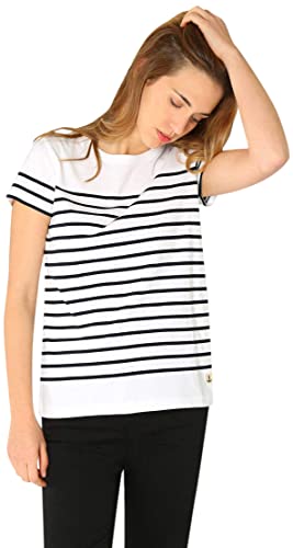 Armor Lux Damen Marinière tel Héritage Femme T-Shirt, Mehrfarbig (Bi9 Blanc/Rich Navy Bi9), 34 (Herstellergröße: 0) von Armor Lux