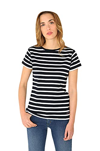 Armor Lux Damen Morgat T-Shirt, Mehrfarbig (Rich Navy/Blanc Bi8), Medium (Herstellergröße: 2) von Armor Lux