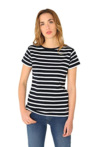 Armor Lux Damen Morgat T-Shirt, Mehrfarbig (Rich Navy/Blanc Bi8), XXXX-Large (Herstellergröße: 7) von Armor Lux