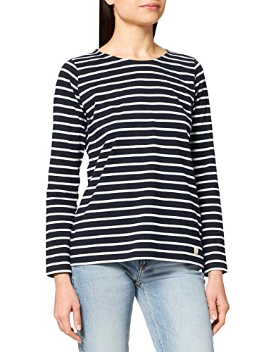 Armor Lux Damen Plozevet T-Shirt, Mehrfarbig (Rich Navy/Blanc Bi8), Medium (Herstellergröße: 2) von Armor Lux