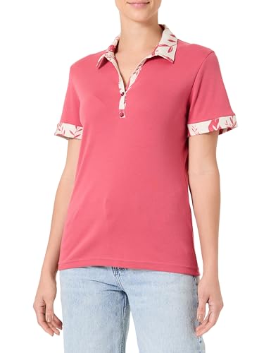 Armor Lux Damen Polo À Manches Courtes Col Chemise Motif Feuillage en Coton Femme Polohemd, Garnet Imp. Calyptus, M Armor Lux Damen Polo À Manches Courtes Col Chemise Motif Feuillage en Coton Femme Polohemd, Garnet Imp. Calyptus, M von Armor Lux