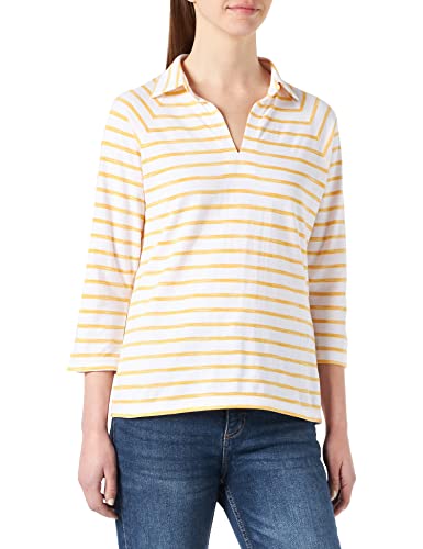 Armor Lux Damen Polo Manches Longues Pullover, Blanc/Tangelo Imprimé, L EU Armor Lux Damen Polo Manches Longues Pullover, Blanc/Tangelo Imprimé, L EU von Armor Lux