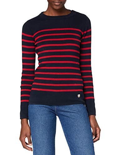 Armor Lux Damen Pull Marin Groix HÃritage Femme Pullover, Mehrfarbig (Ii9 Rich Navy/Braise Ii9), 38 (Herstellergröße: 2) von Armor Lux