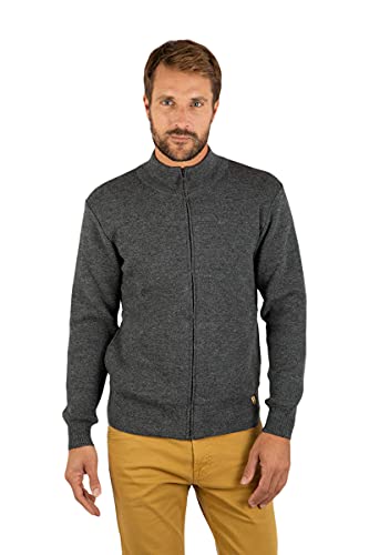 Armor Lux Herren Cardigan Plouescat Héritage Homme Strickjacke, Grau (150 Grau Meliert 150 Grau Meliert), Large von Armor Lux