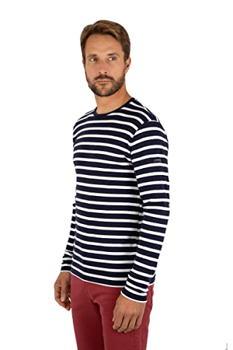 Armor Lux Herren Marine-Stil Crozon aus Baumwolle T-Shirt, Mehrfarbig (Navire/Blanc 600), XXX-Large von Armor Lux
