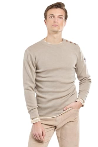Armor Lux Herren Goulenez Merinowolle Pullover, Sandstone meliert, Medium von Armor Lux