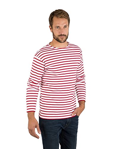 Armor Lux Herren Langarmshirt 1525, Blanc (320 Blanc/Braise), Medium (Herstellergröße: 3) von Armor Lux