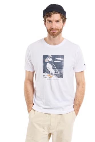 Armor Lux Herren Léger À Manches Courtes Col Rond Homme T-Shirt, Vogelbecher/Weiß, L von Armor Lux