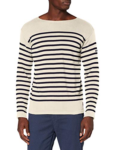 Armor Lux Herren Marinière ML Lamaneur T-Shirt, Natur/Rich Navy, XL von Armor Lux