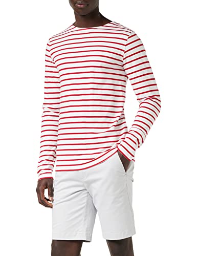 Armor Lux Herren Marinière "Plozévet" Homme Langarmshirt, Mehrfarbig (320 Blanc/Braise 320), M EU von Armor Lux