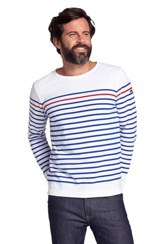 Armor Lux Herren Marinière 'Rempart' Homme Langarmshirt, Weiß (Pm8 Blanc/Etoile/Braise Pm8), S EU von Armor Lux