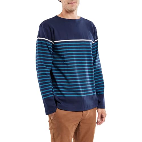 Armor Lux Herren Matrosen Pullover, Marine Deep/Eisblau/N, S von Armor Lux