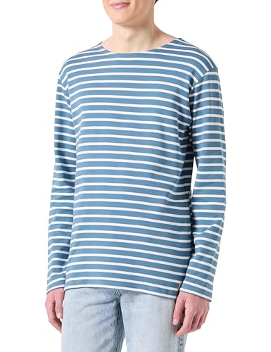 Armor Lux Herren Matrosenhemd aus Dicker Baumwolle Pullover, Winterblue/Milk, Large von Armor Lux