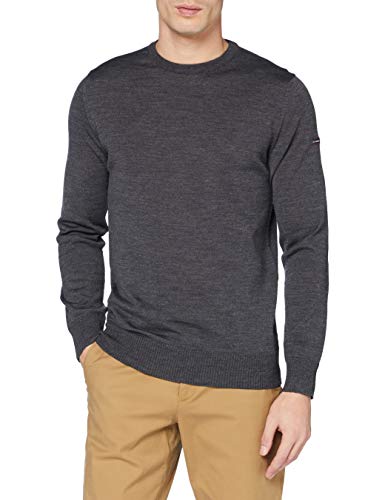 Armor Lux Herren Rundhalsausschnitt Damgan aus Merinowolle Pullover, Schwarz (551 Anthrazit 551 Anthrazit), X-Large von Armor Lux