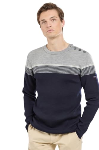 Armor Lux Herren Pull Marin Bicolore en Laine Pullover, Schiff/Slate/Natur, XX-Large Armor Lux Herren Pull Marin Bicolore en Laine Pullover, Schiff/Slate/Natur, XX-Large von Armor Lux