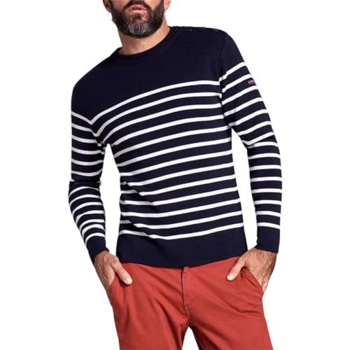 Armor Lux Herren Pull Marin Goulenez Homme Pullover, Mehrfarbig (Navire/Milk 6tq), X-Large von Armor Lux