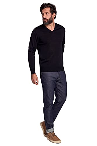 Armor Lux Herren V-Ausschnitt Noyal aus Merinowolle Pullover, Schwarz, Large von Armor Lux