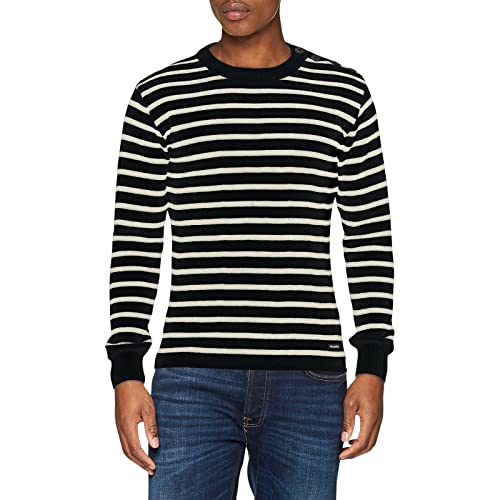 Armor Lux Herren Pullover Pull Marin Rayé Foue, Blau (Rich Navy/Nature Bi5), 3 von Armor Lux