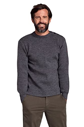 Armor Lux Herren Unifarbener Matrosenpullover Fouesnant aus Wolle Pullover, Gris chiné, XXS von Armor Lux