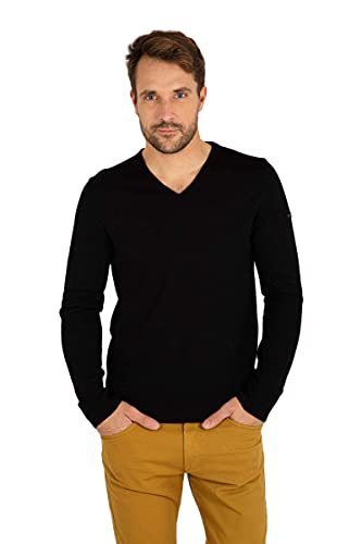 Armor Lux Herren V-Ausschnitt Noyal aus Merinowolle Pullover, Schwarz (010 Schwarz 010 Schwarz), XX-Large von Armor Lux