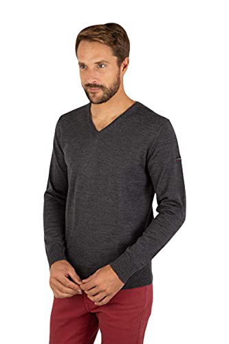 Armor Lux Herren V-Ausschnitt Noyal aus Merinowolle Pullover, Schwarz (551 Anthrazit 551 Anthrazit), Medium von Armor Lux