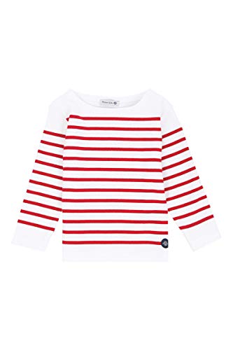 Armor Lux Mädchen Kinder Marine-Stil Amiral T-Shirt, Mehrfarbig (Navire/Braise 320), 8 Jahre von Armor Lux