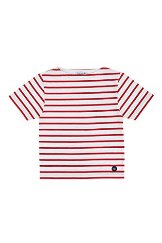 Armor Lux Mädchen Matrosenshirt Kids aus leichte Baumwolle T-Shirt, Mehrfarbig (Blanc/Braise 320), 16 Jahre von Armor Lux