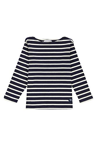 Armor Lux Mädchen Kinder Marine-Stil Loctudy aus Dicker Baumwolle T-Shirt, Mehrfarbig (Navire/Nature 429), 8 Jahre von Armor Lux
