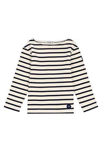 Armor Lux Mädchen Kinder Marine-Stil Loctudy aus Dicker Baumwolle T-Shirt, Mehrfarbig (Nature/Navire 395), 10 Jahre von Armor Lux