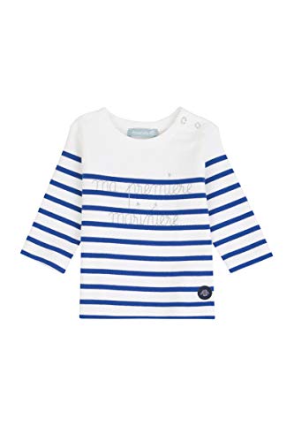 Armor Lux Unisex Baby ma 1ère Marinière T-Shirt, Weiß (Dw5 Blanc/Etoile Dw5), 0-3 (Herstellergröße: 3 Monate) von Armor Lux