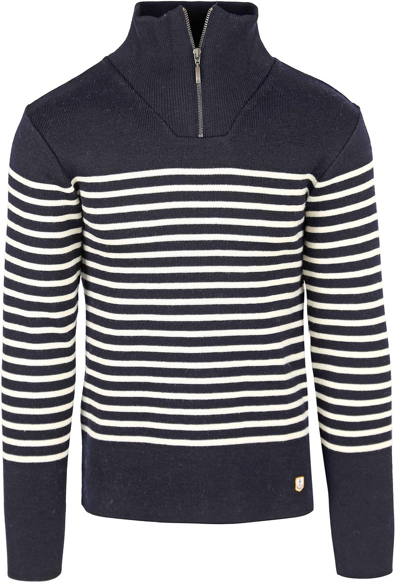 Armor-Lux Camionneur Half Zip Pullover Wolle gestreift Navy - Größe XXL Armor-Lux Camionneur Half Zip Pullover Wolle gestreift Navy - Größe XXL von Armor-lux