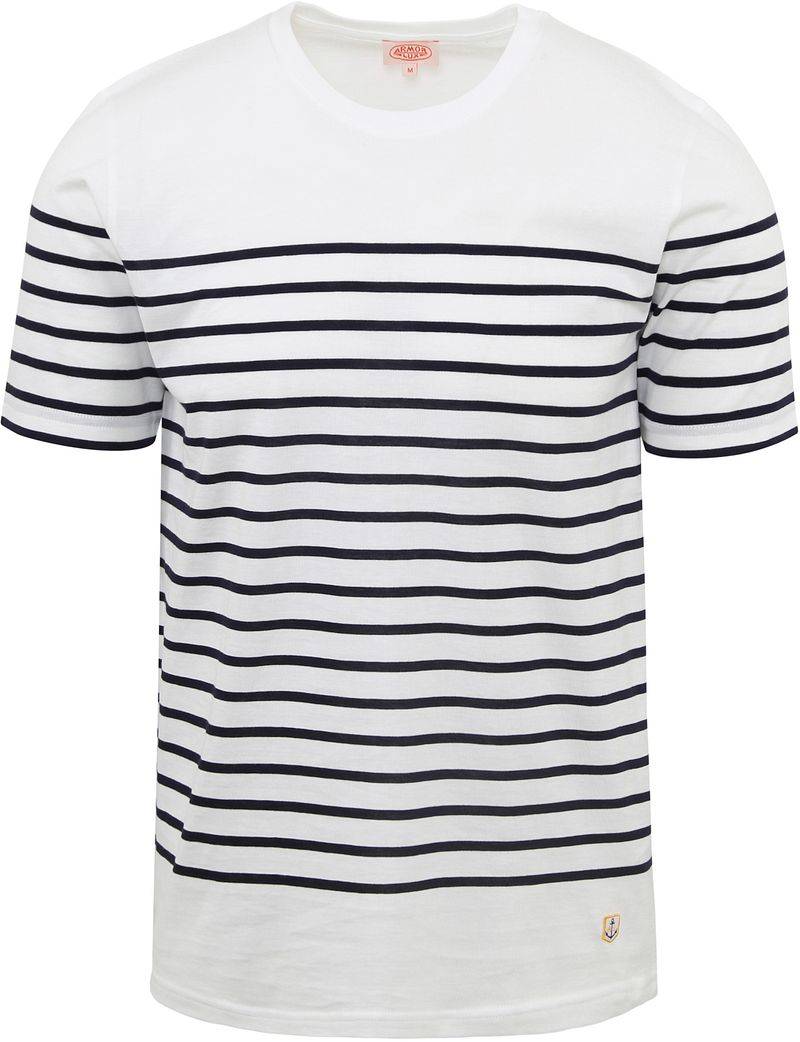 Armor-Lux Etel T-Shirt Streifen Weiß - Größe XL von Armor-lux