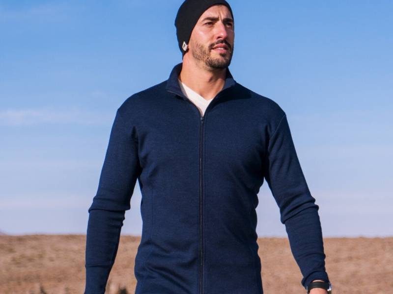 Funktionelle & Atmungsaktive Midlayer-Jacke Aus Alpakawolle - Herren Durchgehender Reißverschluss von ArmsofAndesUSA