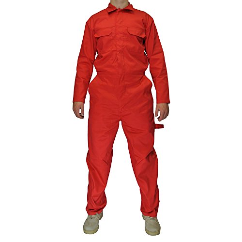 Army And Workwear Herren Blaumann Mechaniker Overall Blaumann Arbeitskleidung - Rot, M von Army And Workwear