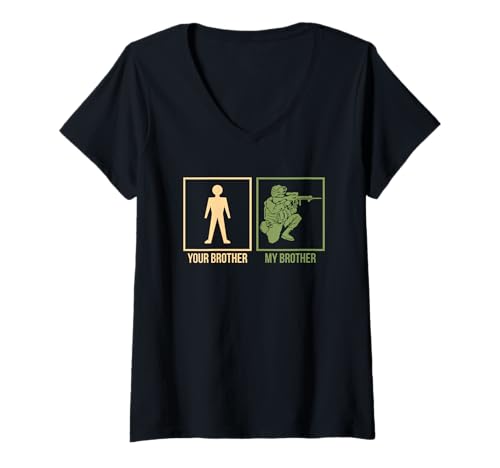 Damen Stolzer Army Brother I-Navy Airforce Seal Ranger T-Shirt mit V-Ausschnitt Damen Stolzer Army Brother I-Navy Airforce Seal Ranger T-Shirt mit V-Ausschnitt von Army gift