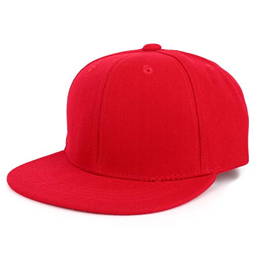 Armycrew Baseballkappe für Jugendliche, einfarbig, flach, Snapback, Snapback, Rot/Ausflug, einfarbig (Getaway Solids), Einheitsgröße von Armycrew