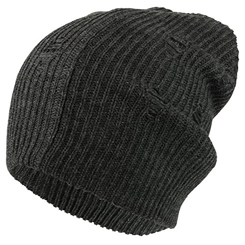 Armycrew Beanie-Mütze mit ausgefranstem Vintage-Muster, CHA, Einheitsgröße von Armycrew