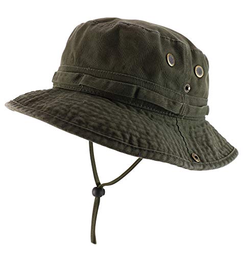 Armycrew Big Oversized Jungle Boonie Bucket Hat with Chin String Fits Up to XXXL, olivgrün, XXL/3XL von Armycrew