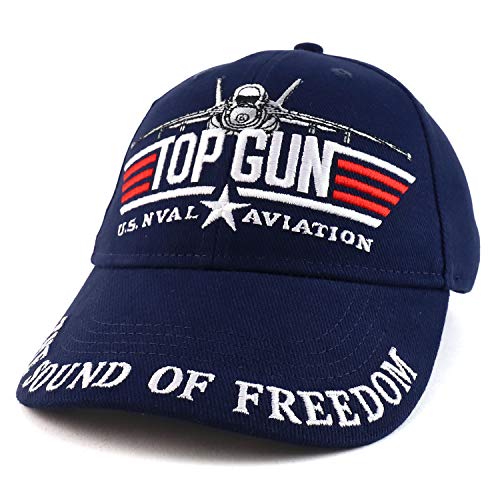 Armycrew US Navy Top Gun Military Aviation Embroidered Adjustable Baseball Cap - Navy, Marineblau, Einheitsgröße von Armycrew